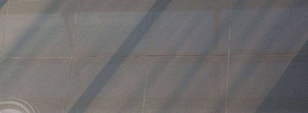 Sunlit tiled floor
